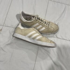 Adidas Tan Sneakers with White Accents